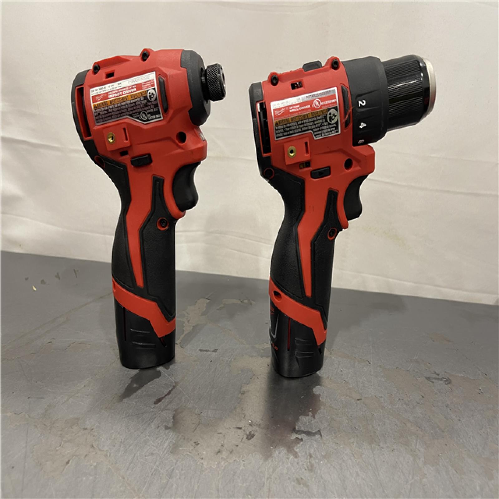 AS-IS - Milwaukee M12 12-Volt Lithium-Ion Brushless Cordless Subcompact Drill and Impact Driver Combo Kit