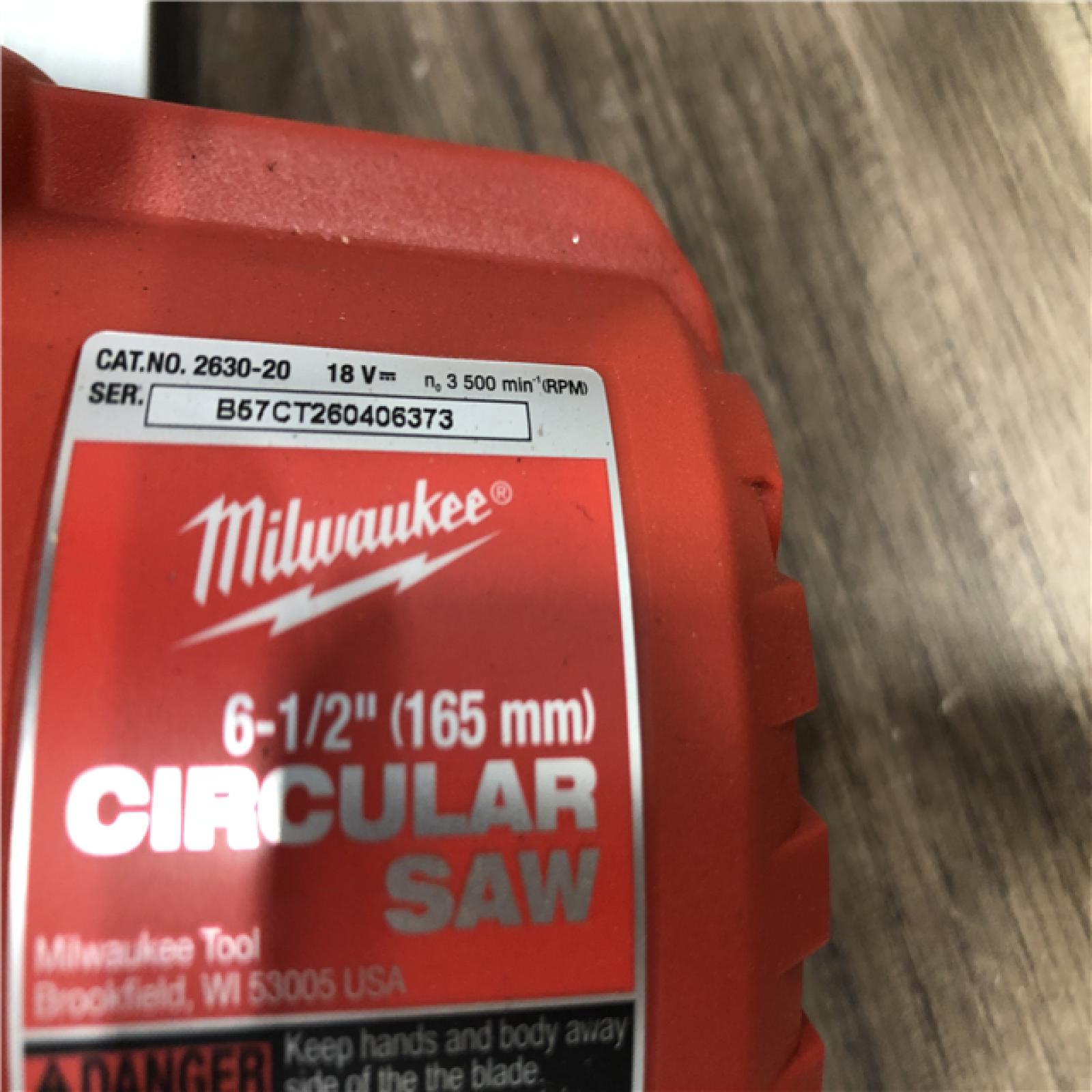 AS-IS Milwaukee 18V Lithium-Ion Cordless 6-1/2 in. Circular Saw (Tool-Only)