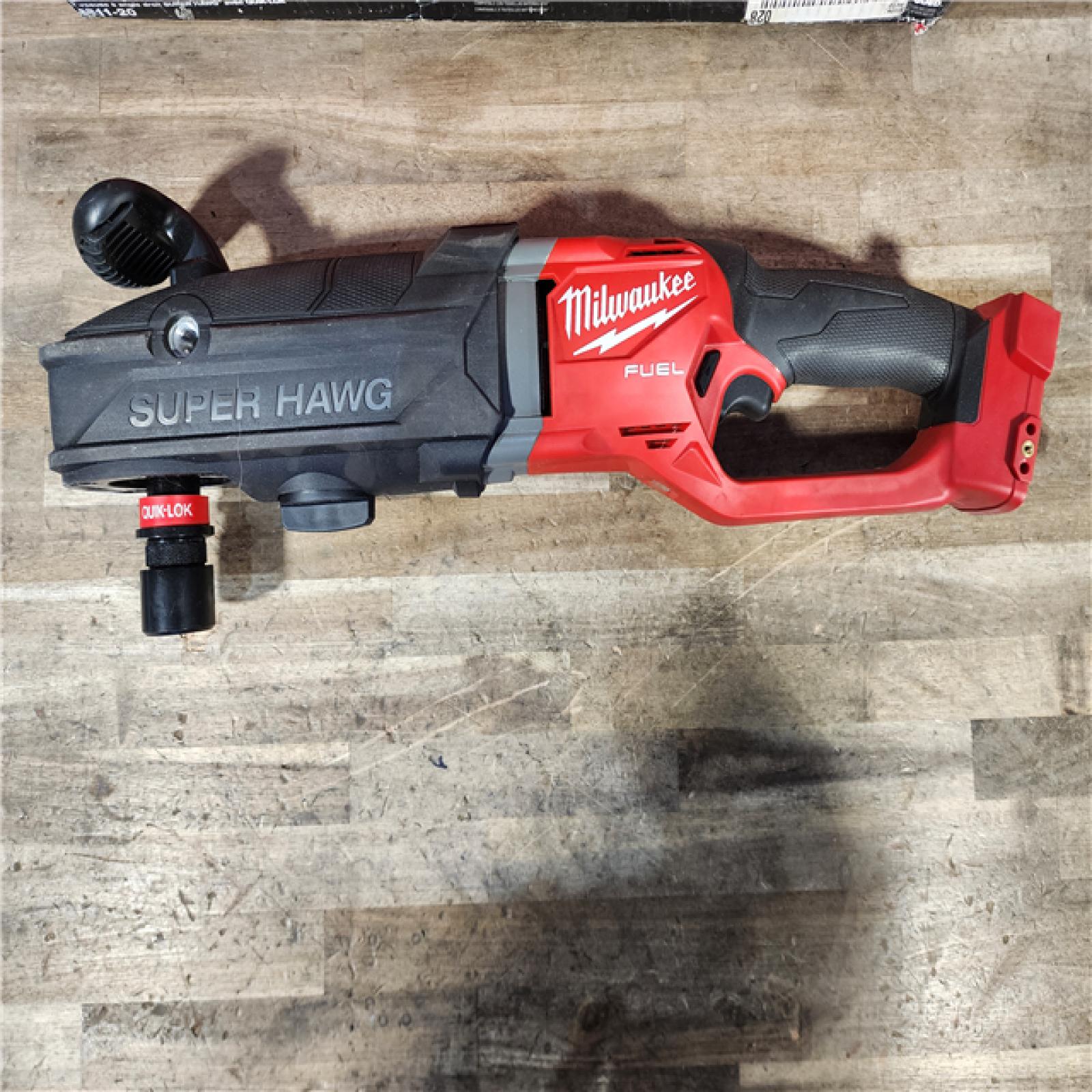 HOUSTON LOCATION - AS-IS Milwaukee FUEL 18V Lithium-Ion Brushless Cordless GEN 2 SUPER HAWG 7/16 in. Right Angle Drill (Tool-Only)
