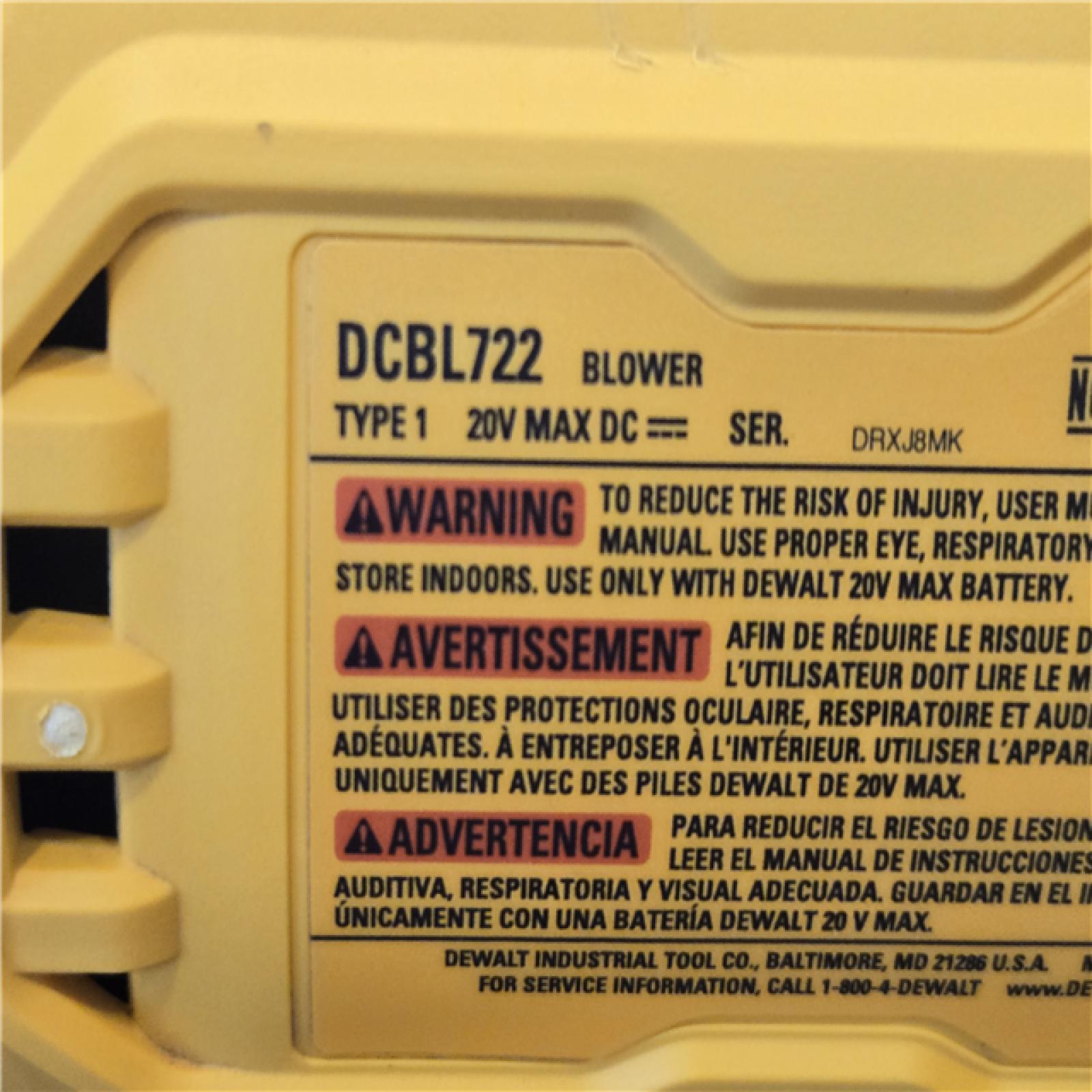 AS-IS DEWALT 20V MAX* XR Cordless Handheld Blower Kit