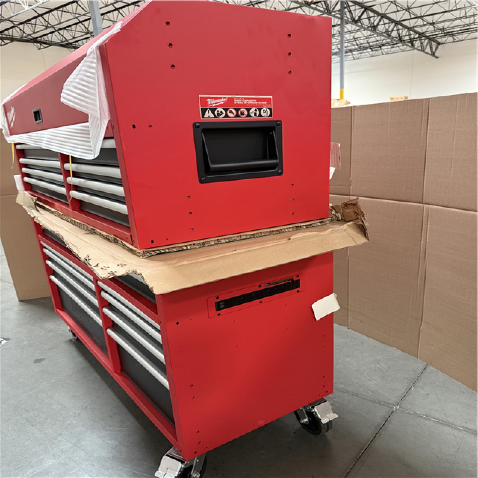 California AS-IS Milwaukee High Capacity Steel Storage Chest & Cabinet