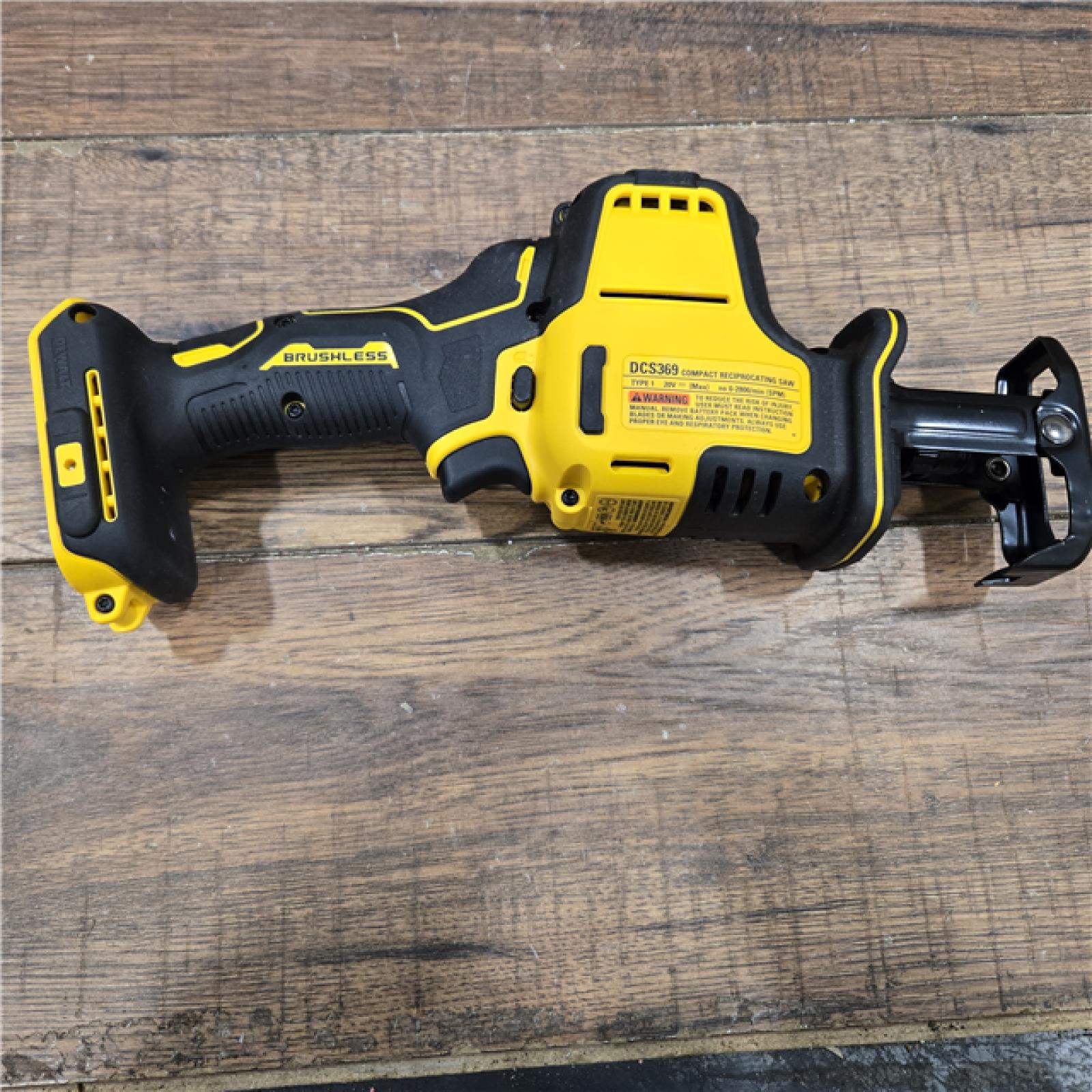 AS-IS Dewalt DCS369B ATOMIC 20V MAX Cordless One-Handed Reciprocating Saw (Tool Only)