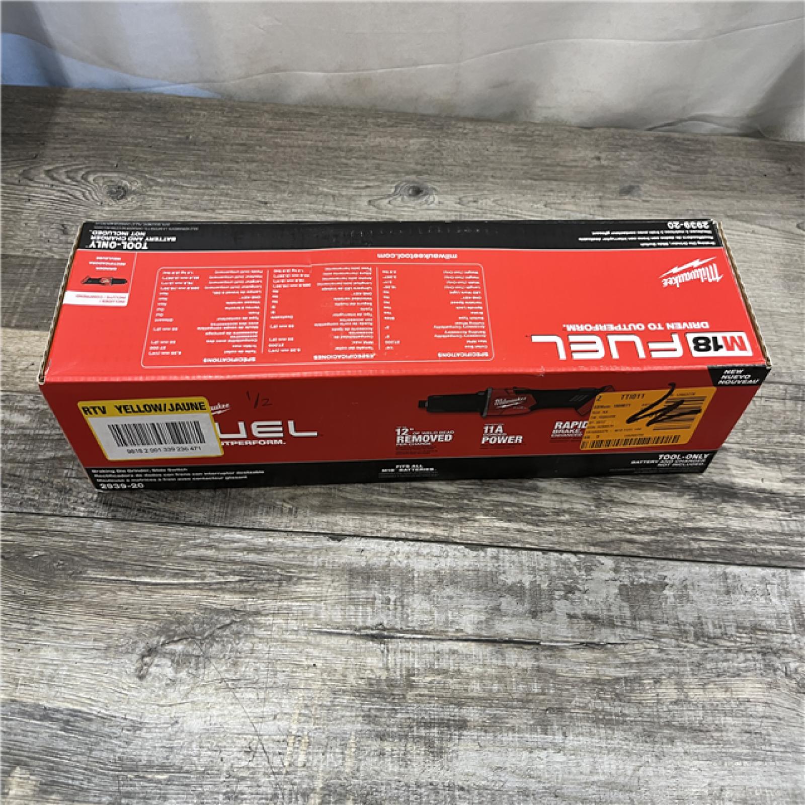 NEW - Milwaukee FUEL 18V Lithium-Ion Brushless Cordless 1/4 in. Braking Die Grinder Slide Switch (Tool-Only)