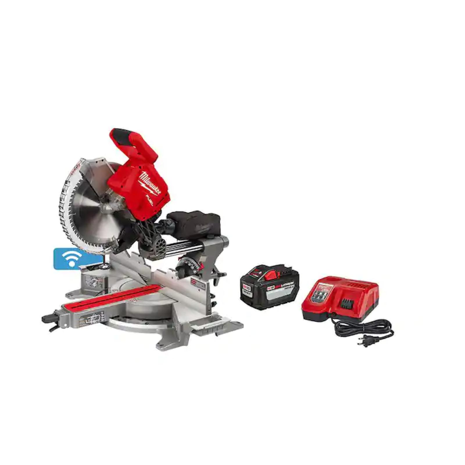 DALLAS LOCATION - Milwaukee M18 FUEL 18V Lithium-Ion Brushless Cordless 12 in. Dual Bevel Sliding Compound Miter Saw Kit with One 12.0Ah Battery