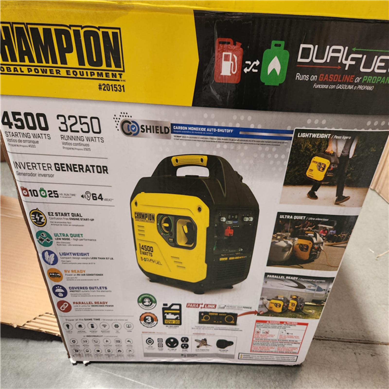CALIFORNIA AS-IS CHAMPION PORTABLE INVERTER GENERATOR