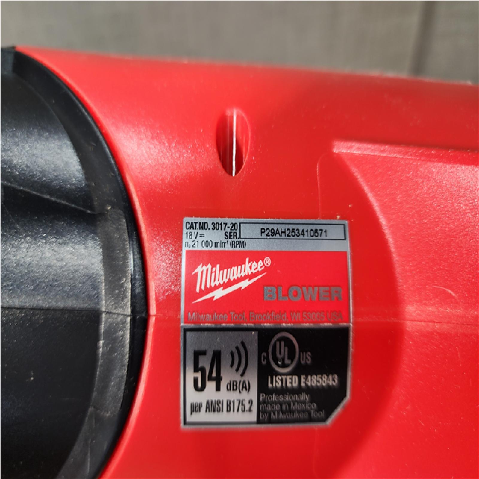 Houston Location AS-IS Milwaukee FUEL 120 MPH 500 CFM 18V Brushless Cordless Battery Powered Leaf Blower Kit