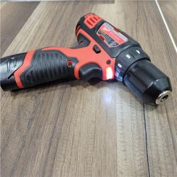 GOOD  MILWAUKEE M12 12V Lithium-Ion Cordless 3/8 in. Drill/Driver Kit with Two 1.5 Ah Batteries, Charger and Tool Bag