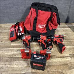 Houston Location AS-IS Milwaukee Hammer Drill Driver and Impact Driver and Screwdriver and Batteries QTY/2 with Charger