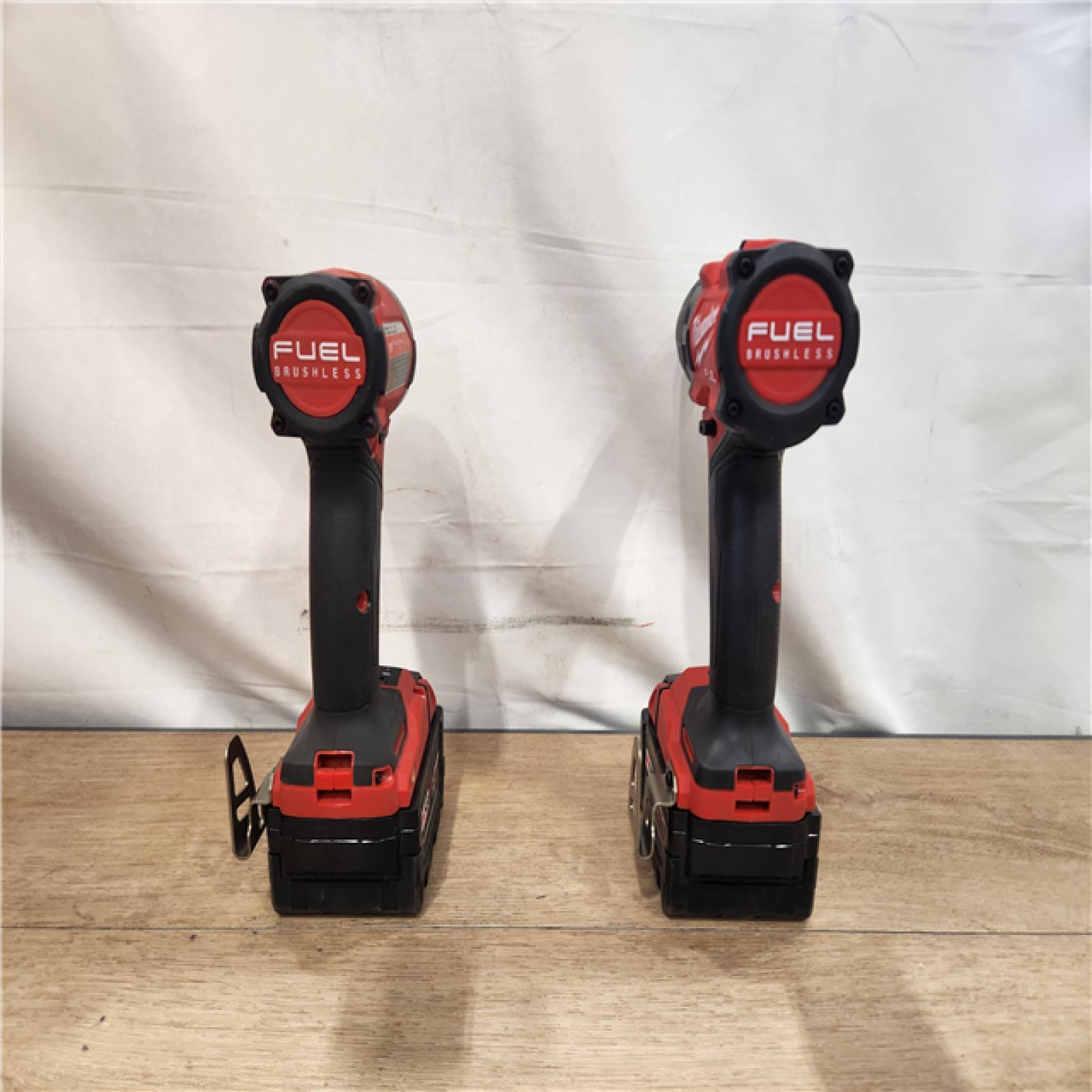 AS-IS- Milwaukee FUEL 18V Lithium-Ion Brushless Cordless Hammer Drill and Impact Driver Combo Kit