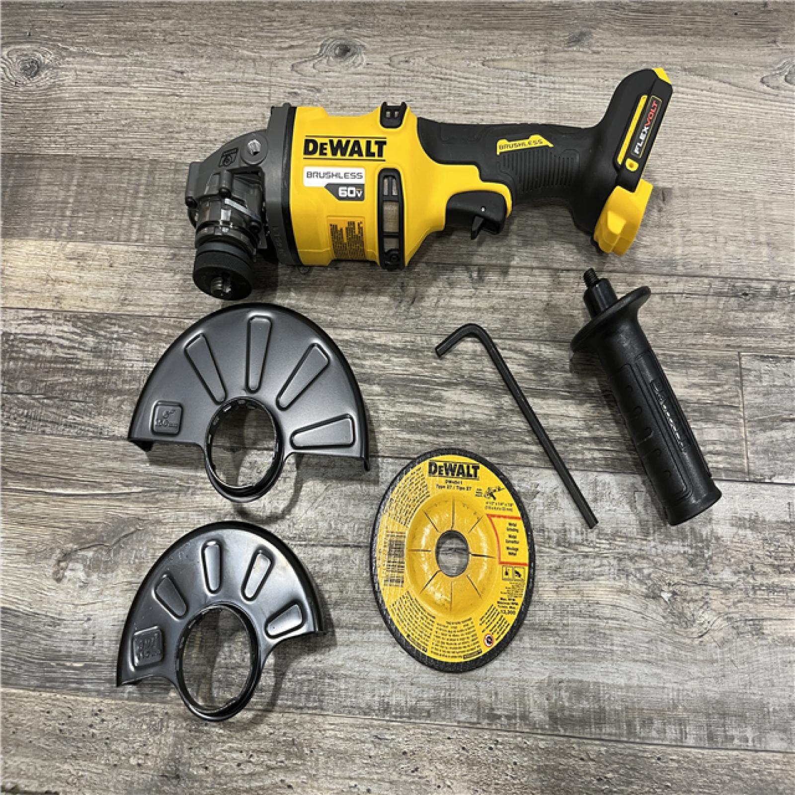 AS-IS DEWALT FLEXVOLT 60V MAX Cordless Brushless 4.5 in. to 6 in. Small Angle Grinder with Kickback Brake (Tool Only)