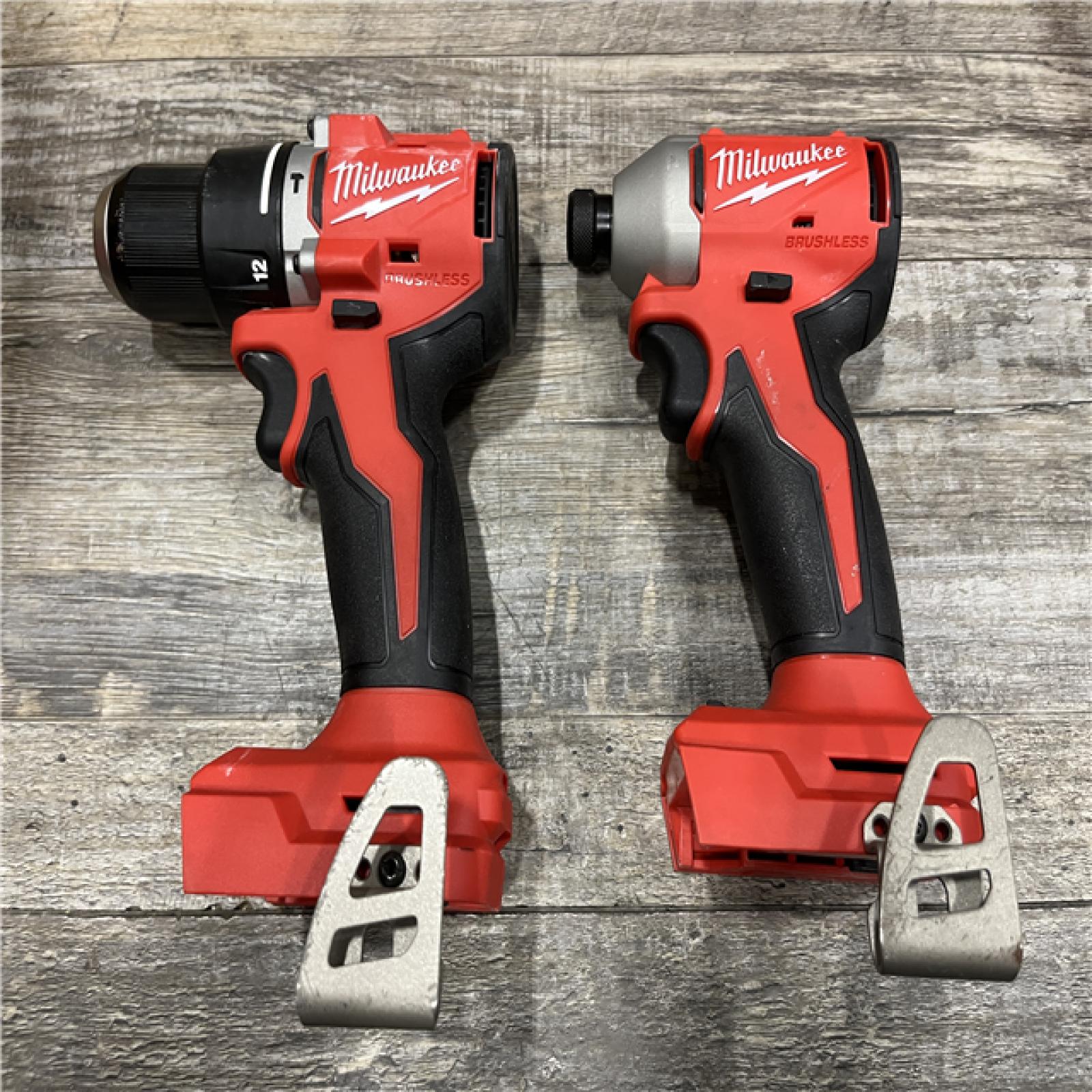 AS-IS Milwaukee 18-Volt Lithium-Ion Brushless Cordless Compact Hammer Drill/Impact Combo Kit