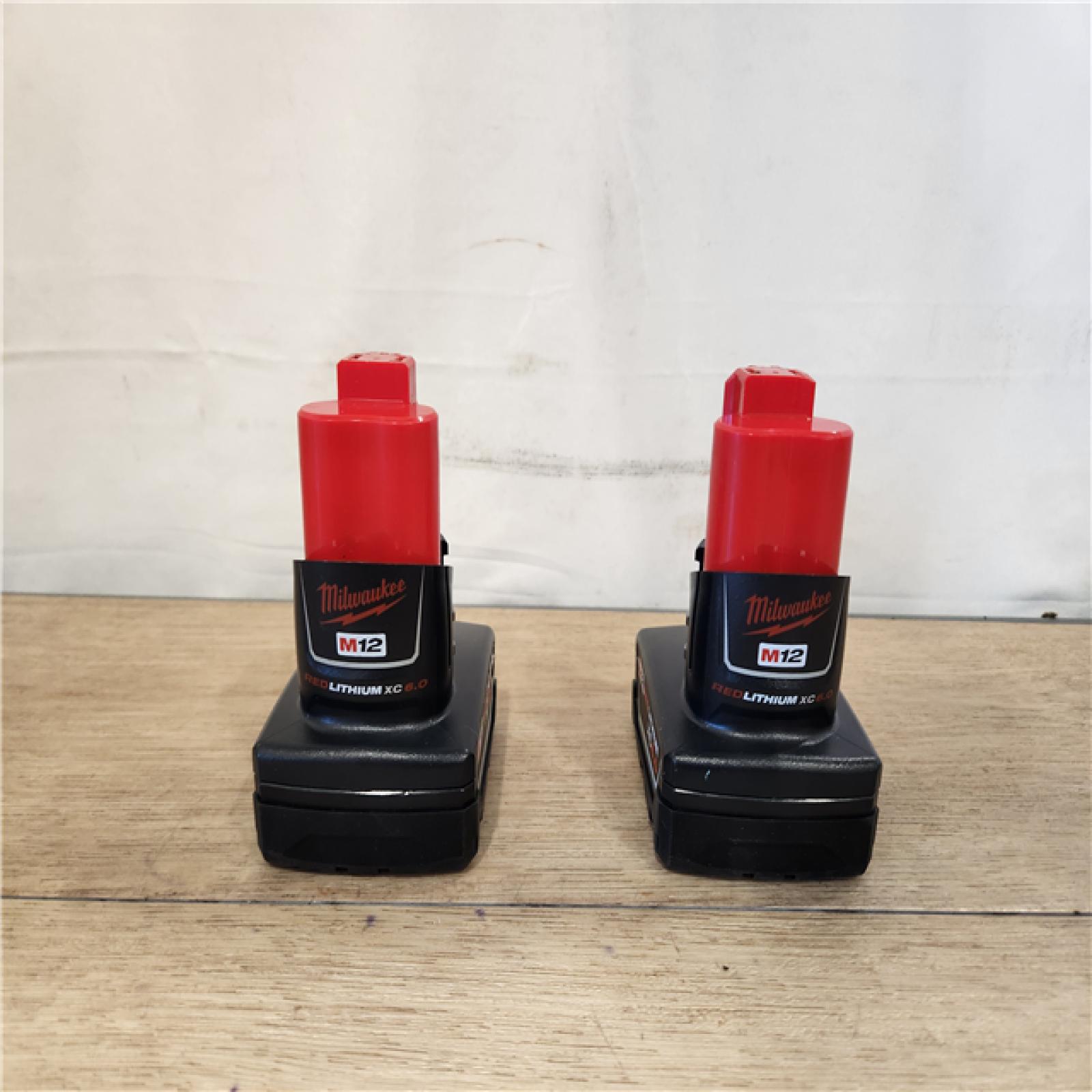 AS-IS- Milwaukee 12V Lithium-Ion XC Extended Capacity Battery Pack 6. 0Ah (2-Pack)