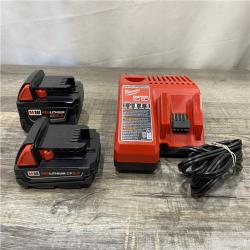 AS-IS Milwaukee 18-Volt Lithium-Ion Starter Kit with One 5.0 Ah and One 2.0 Ah Battery and Charger