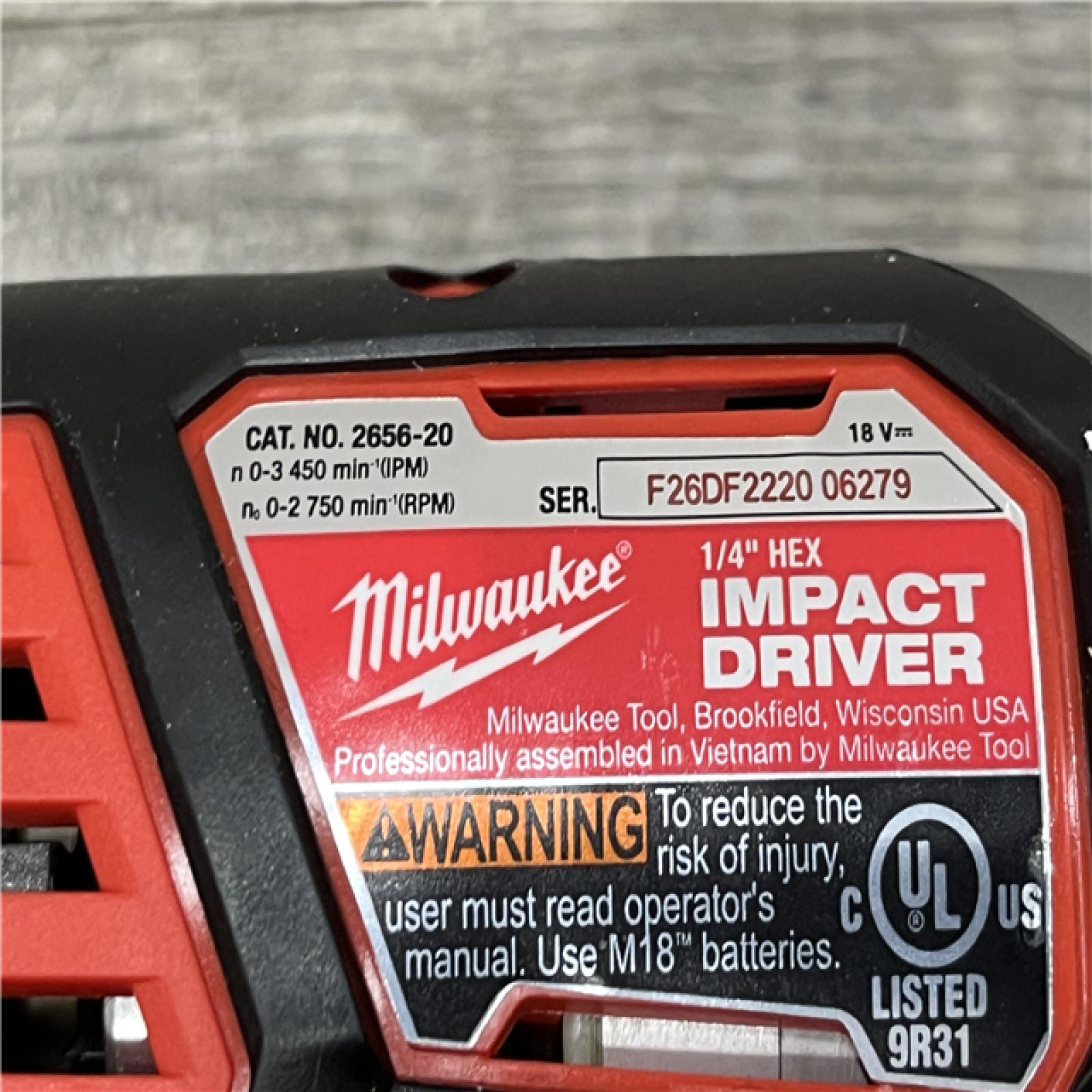 AS-IS Milwaukee 18V Lithium-Ion Cordless Drill Driver/Impact Driver Combo Kit