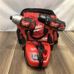 AS-IS Milwaukee 12V Lithium-Ion Cordless Drill Driver/Impact Driver Combo Kit