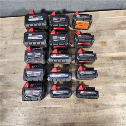 HOUSTON LOCATION - AS-IS MILWAUKEE BATTERY PACK QTY - 15