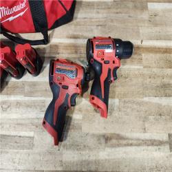 HOUSTON LOCATION - AS - IS Milwaukee 12-Volt Lithium-Ion Brushless Cordless Subcompact Drill and Impact Driver Combo Kit