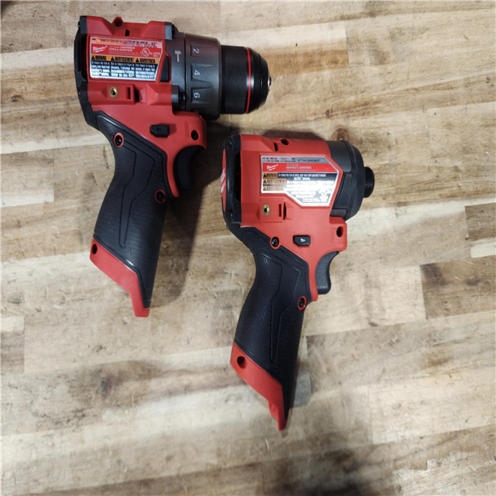 HOUSTON LOCATION - AS-IS Milwaukee  FUEL 12-Volt Lithium-Ion Brushless Cordless Hammer Drill and Impact Driver Combo Kit