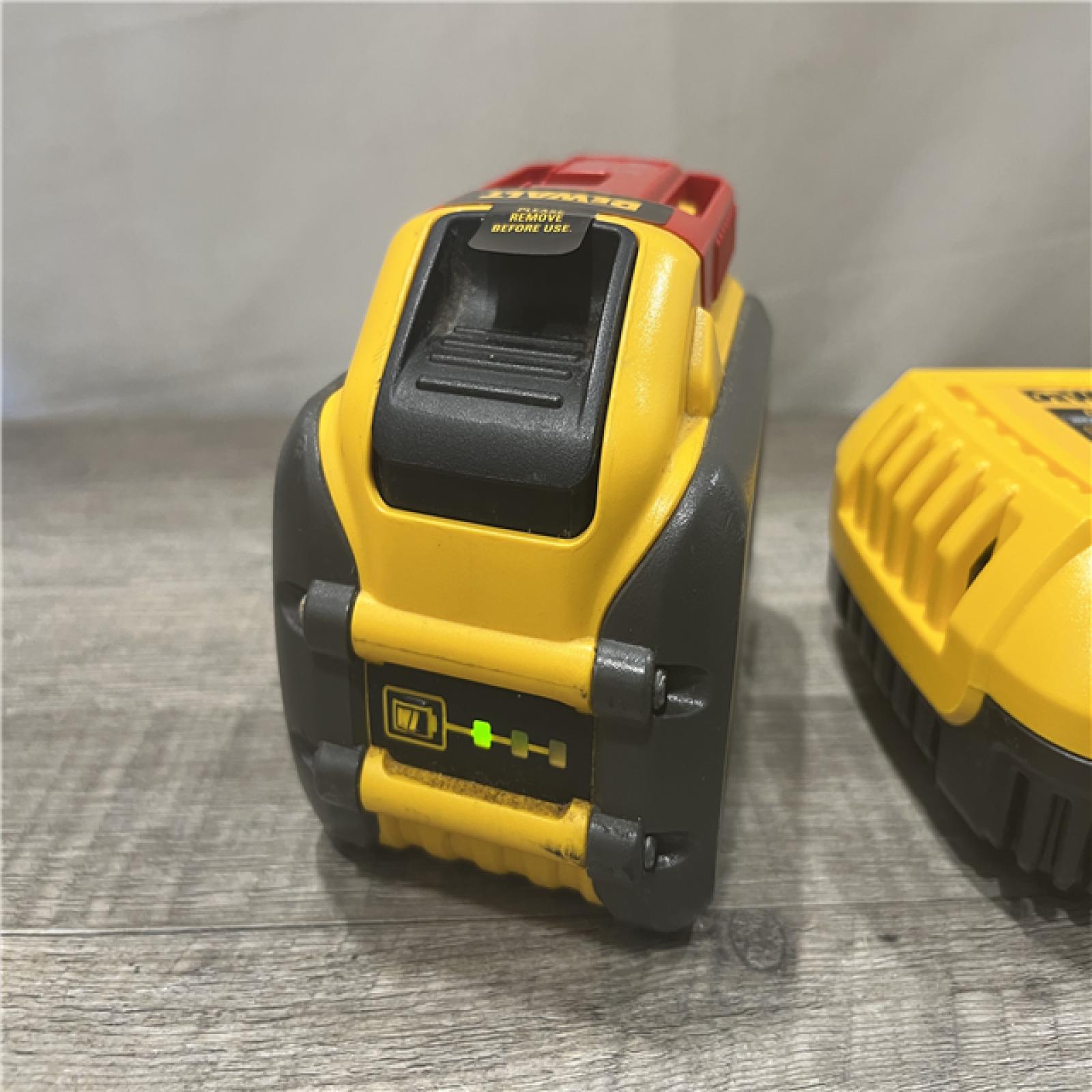 AS-IS DEWALT 20V/60V MAX FLEXVOLT Lithium-Ion 9.0Ah Battery and Charger Starter Kit