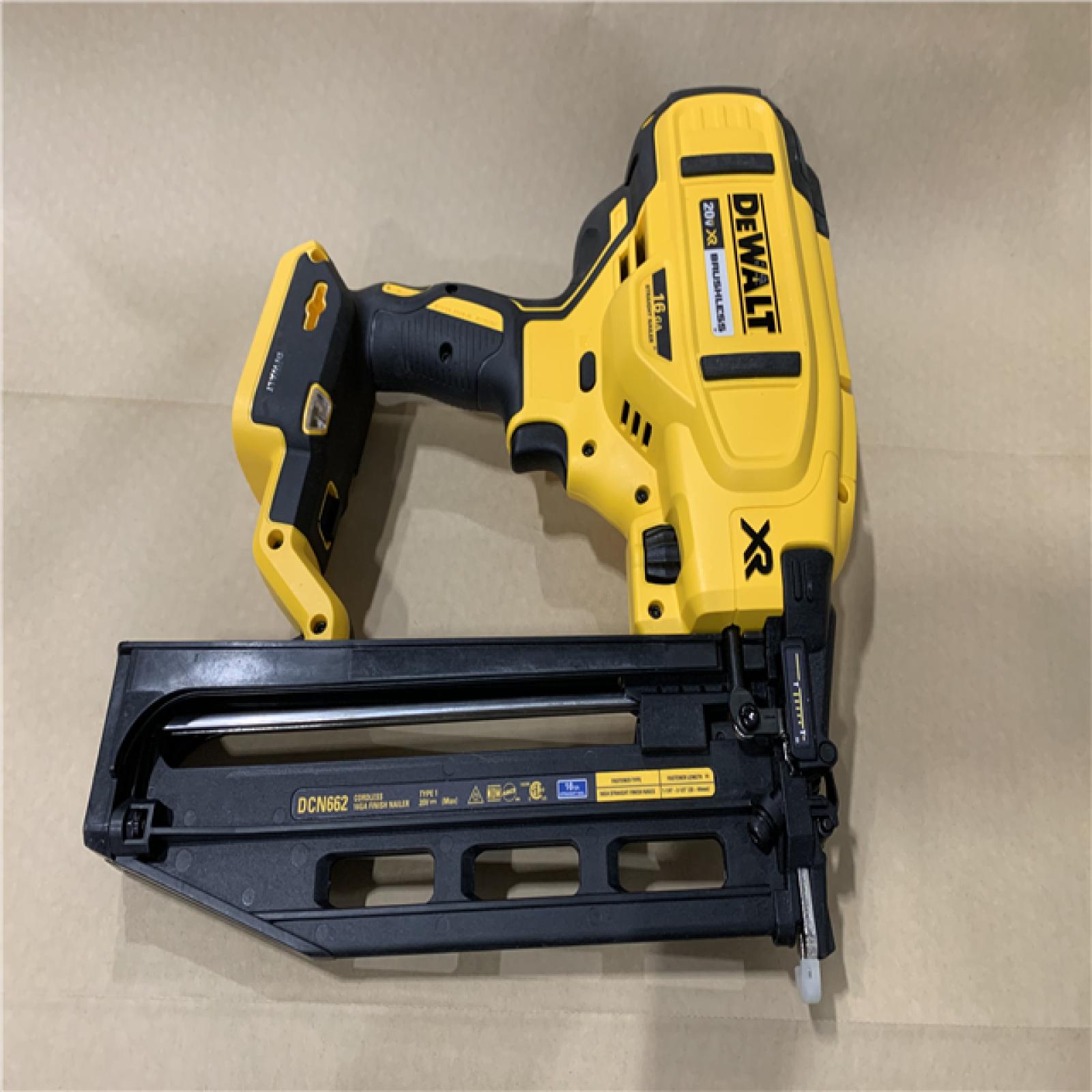 New - DEWALT 20V MAX XR 16-Gauge Lithium-Ion Cordless Finish Nailer (Tool Only)