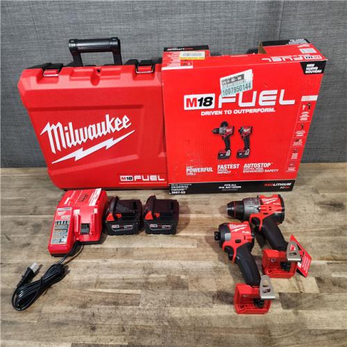 HOUSTON LOCATION - AS-IS (APPEARS LIKE NEW) M18 FUEL 18V Lithium-Ion Brushless Cordless Hammer Drill and Impact Driver Combo Kit (2-Tool) with 2 Batteries