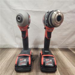 AS-IS- Milwaukee 18V Cordless Brushed 2-Tool Drill/Driver and Impact Driver Kit