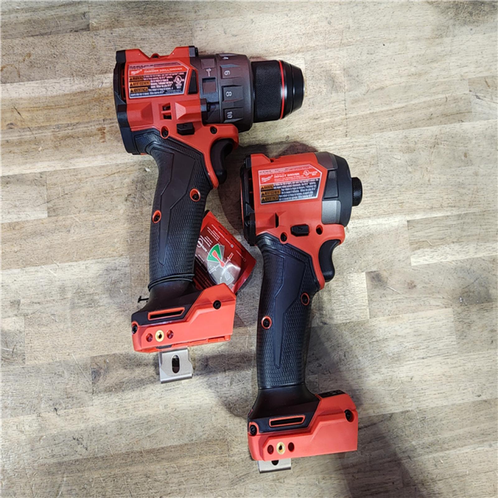 HOUSTON LOCATION - AS-IS MILWAUKEE FUEL 18V Lithium-Ion Brushless Cordless Hammer Drill and Impact Driver Combo Kit