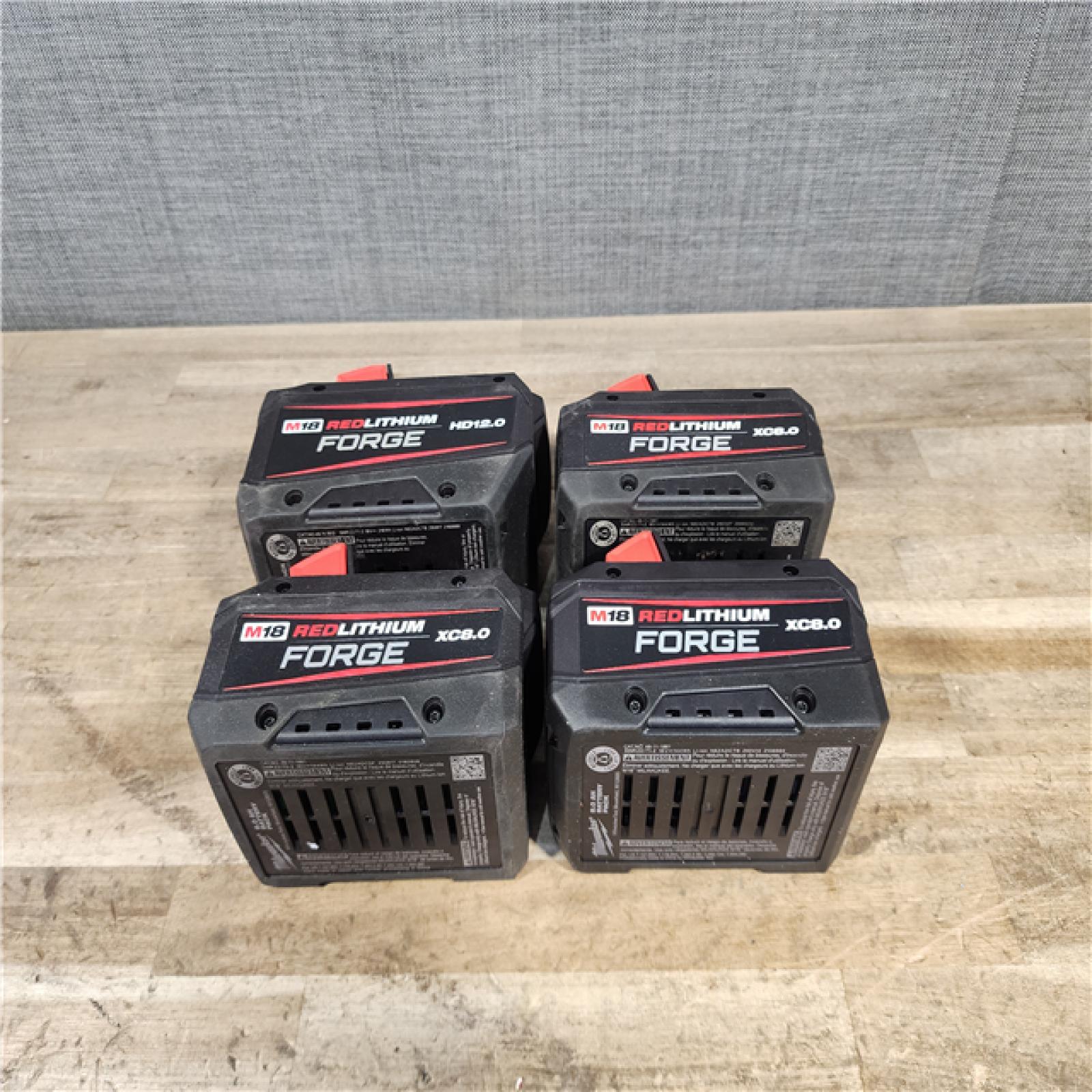 HOUSTON LOCATION - AS-IS MILWAUKEE FORGE BATTERY PACK QTY - 4
