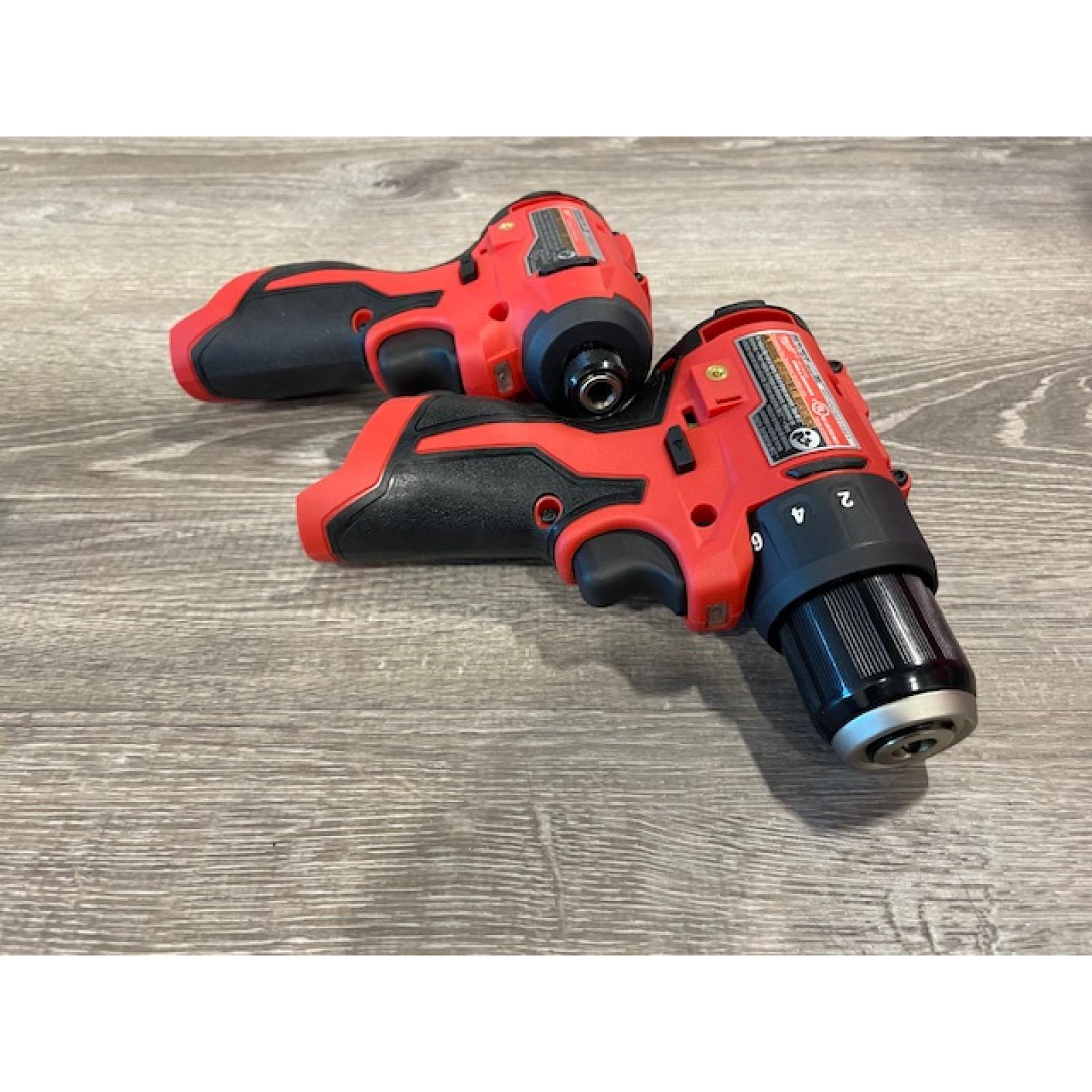 AS-IS Milwaukee 12-Volt Lithium-Ion Brushless Cordless Subcompact Drill and Impact Driver Combo Kit