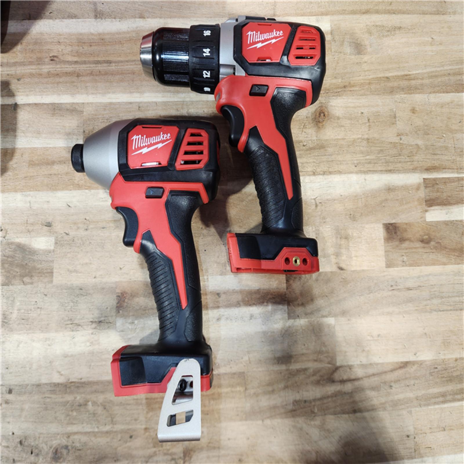 HOUSTON LOCATION - AS-IS Milwaukee 18V Lithium-Ion Cordless Drill Driver/Impact Driver Combo Kit
