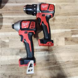 HOUSTON LOCATION - AS-IS Milwaukee 18V Lithium-Ion Cordless Drill Driver/Impact Driver Combo Kit
