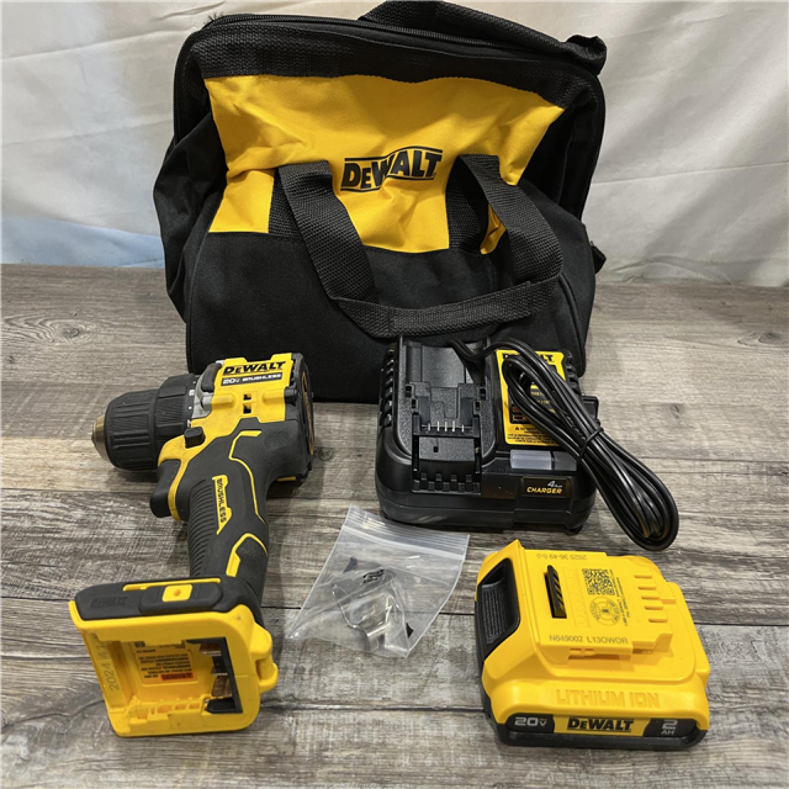 AS-IS DEWALT Atomic 20V Lithium-Ion Cordless Compact 1/2 in. Drill/Driver Kit
