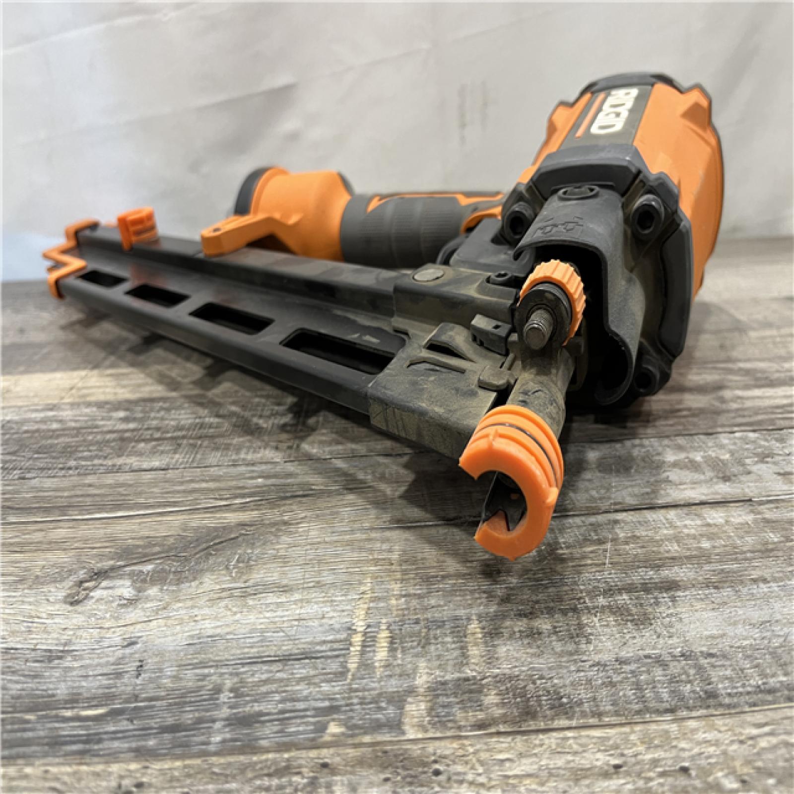AS-IS RIDGID Pneumatic 21-Degree 3-1/2 in. Round Head Framing Nailer