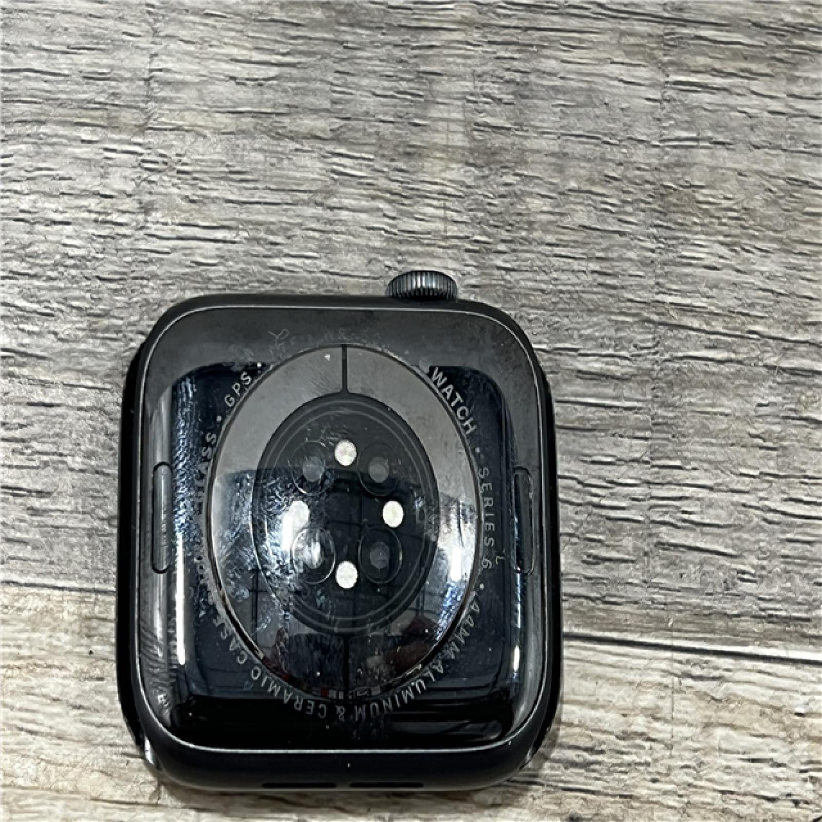AS-IS Apple Watch Series 6 (GPS+Cellular, 44mm) - Black Sport Band- WR-50M