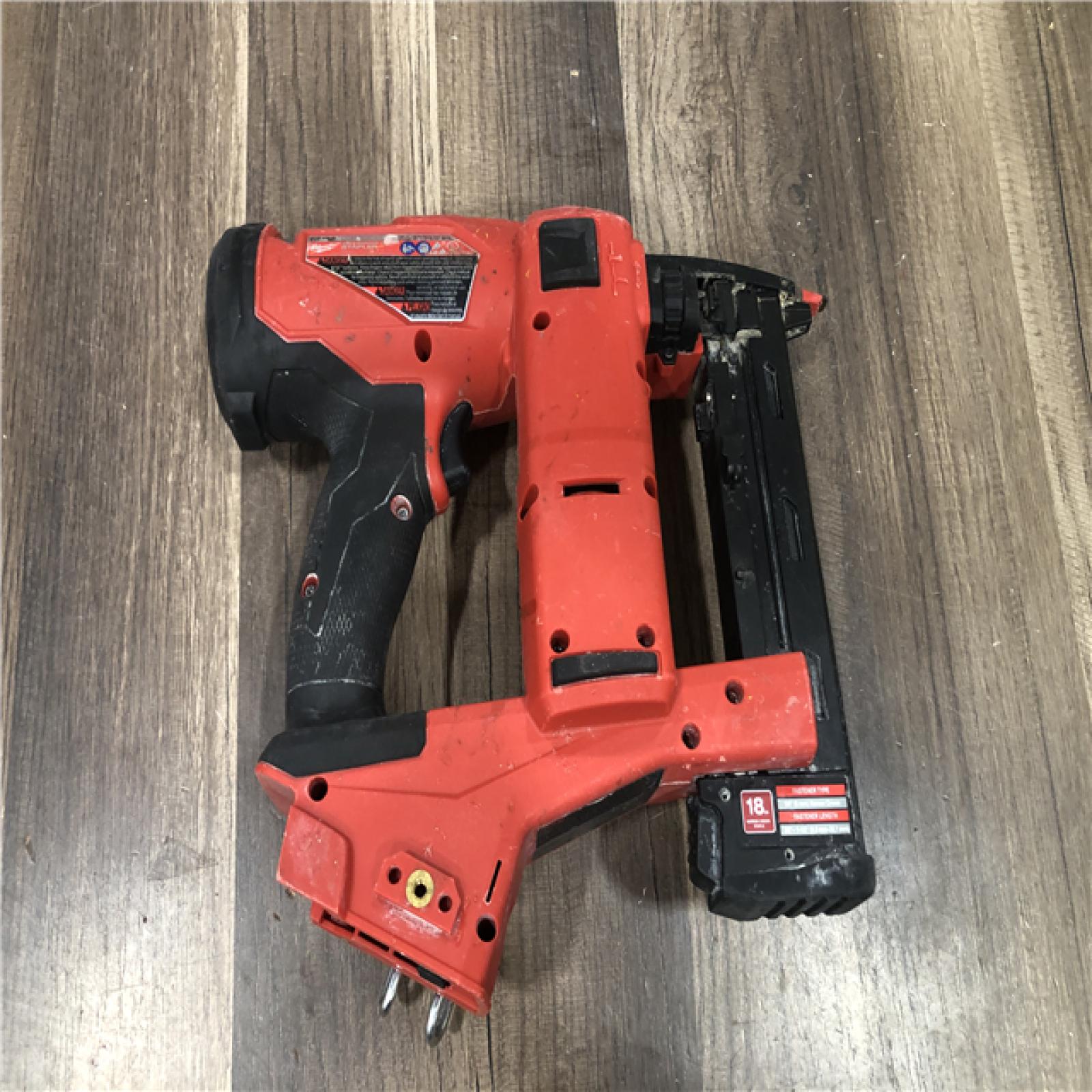 AS-IS Milwaukee  FUEL 18-Volt Lithium-Ion Brushless Cordless 18-Gauge 1/4 in. Narrow Crown Stapler (Tool-Only)