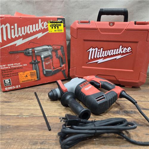AS-IS Milwaukee 5.5 Amp 5/8 in. Corded SDS-plus Concrete/Masonry Rotary Hammer Drill Kit with Case