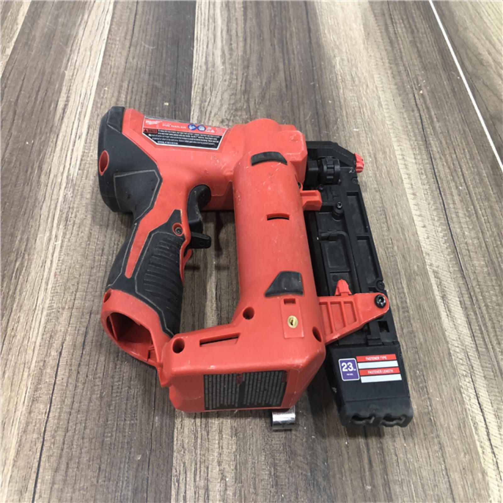 AS-IS Milwaukee 12-Volt 23-Gauge Lithium-Ion Cordless Pin Nailer (Tool-Only)