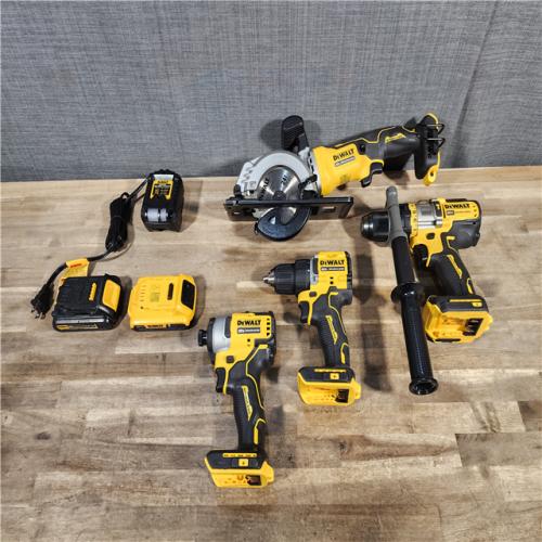 HOUSTON LOCATION - AS-IS DEWALT 4 TOOL COMBO KIT W/ (2) BATTERY & CHARGER