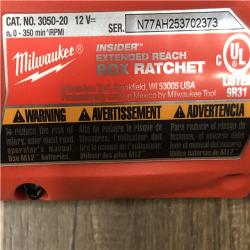 AS-IS Milwaukee FUEL 12V Lithium-Ion Brushless Cordless 1/4 in - 3/8 in Extended Ratchet (Tool-Only)