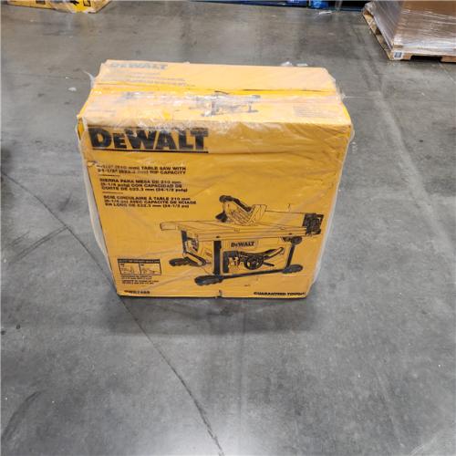 AS IS DEWALT 15 Amp Corded 8-1/4 in. Compact Portable Jobsite Tablesaw (Stand Not Included)