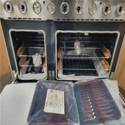 California AS-IS Professional Style 48 Gas Range; Model #UL-BKRGAM48-ST; Appears in Excellent Condition