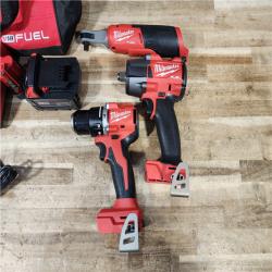 HOUSTON LOCATION - AS - IS Milwaukee 3 Tool Combo Kit W/ (2) Battery & Charger