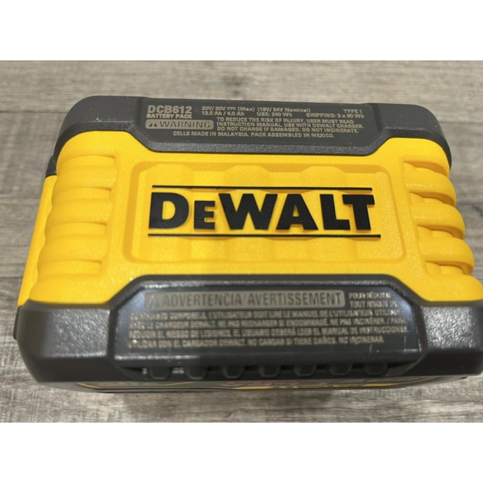 AS-IS DEWALT FLEXVOLT 20V/60V MAX Lithium-Ion 12.0Ah Battery