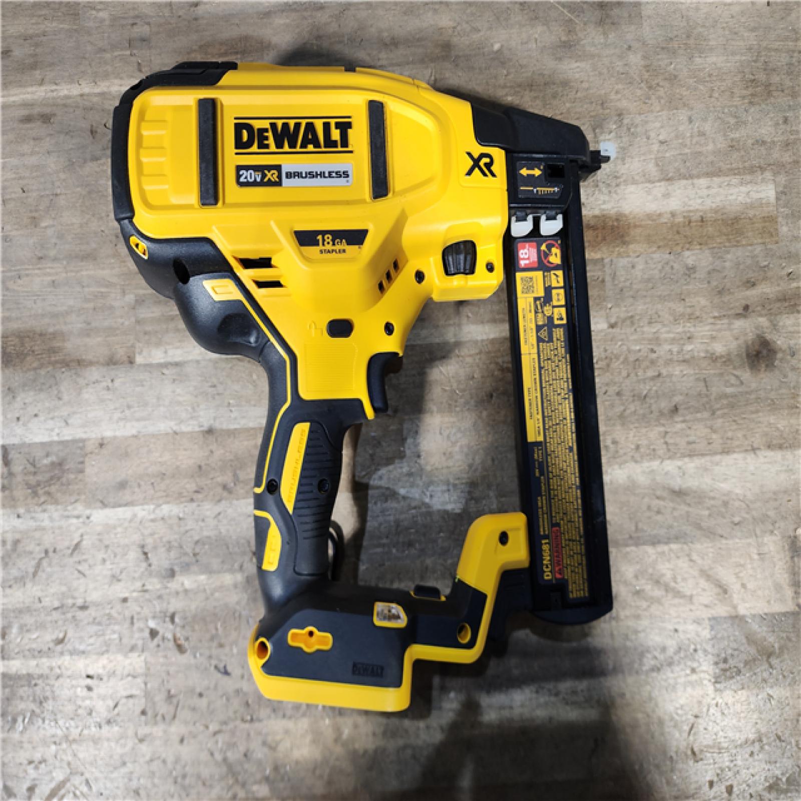 HOUSTON LOCATION - AS-IS DEWALT Cordless 18-Gauge Narrow Crown Stapler (Tool Only)