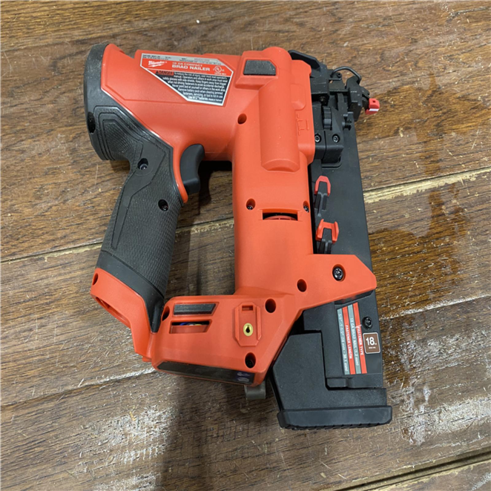 AS-IS M12 FUEL 12-Volt Lithium-Ion Brushless Cordless 18-Guage Compact Brad Nailer (Tool Only)