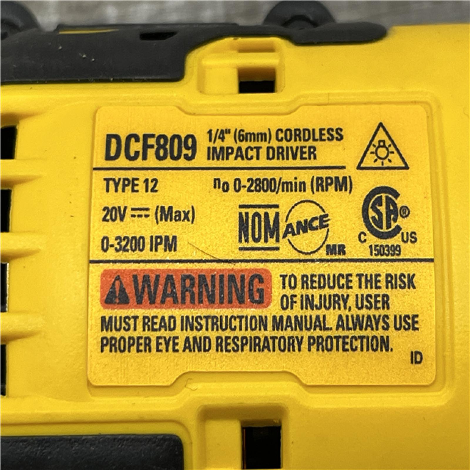 AS-IS DEWALT ATOMIC 20V MAX Cordless Brushless Compact 1/4 in. Impact Driver (Tool Only)