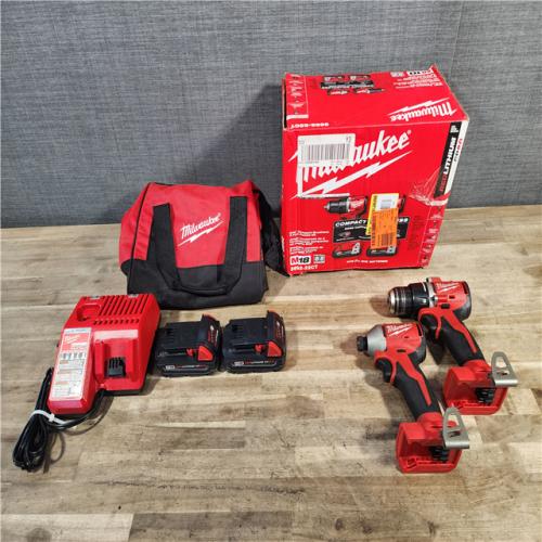 HOUSTON LOCATION - AS-IS Milwaukee M18 Compact Brushless 2-Tool Combo Kit