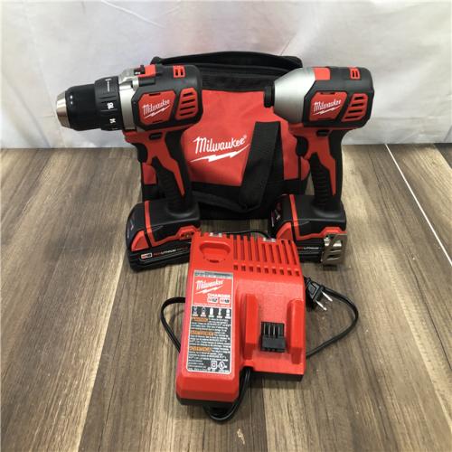 AS-IS Milwaukee 18V Lithium-Ion Cordless Drill Driver/Impact Driver Combo Kit