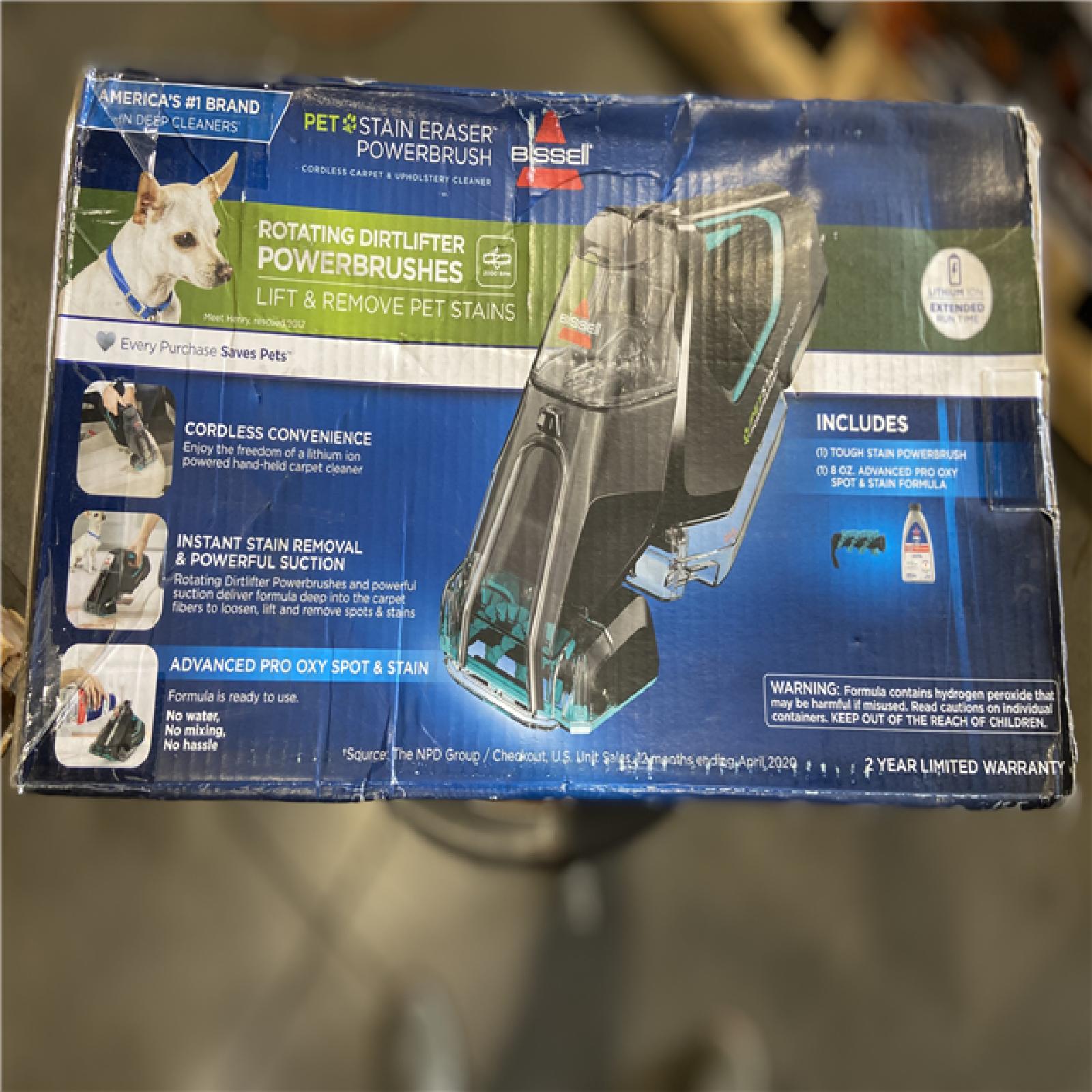 NEW! - BISSELL Pet Stain Eraser PowerBrush Cordless Carpet Cleaner  2842