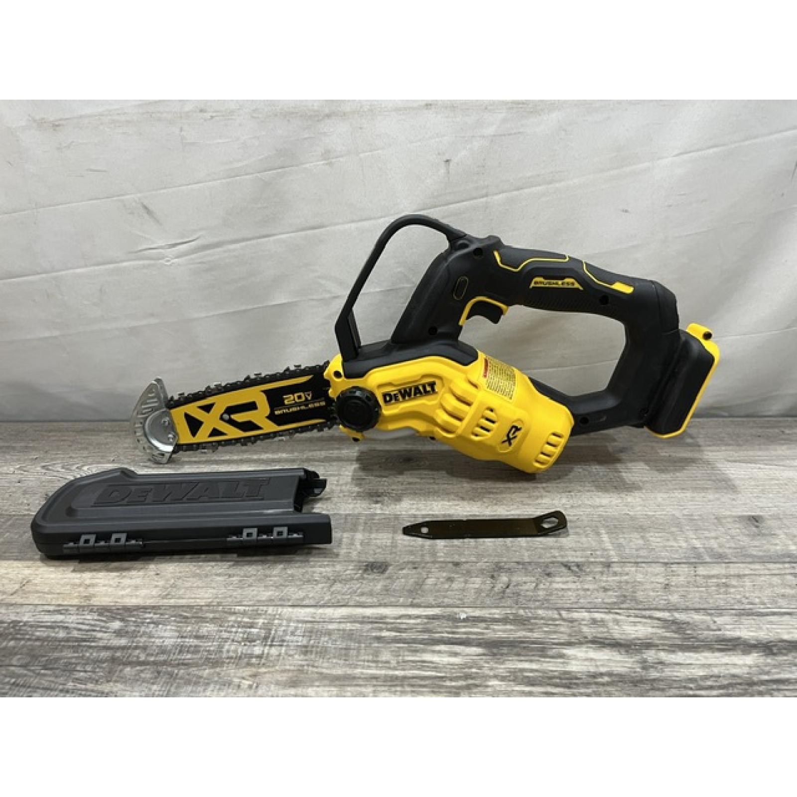 AS-IS DEWALT 20V MAX 8 in. Brushless Cordless Battery Powered Pruning Chainsaw (Tool Only)